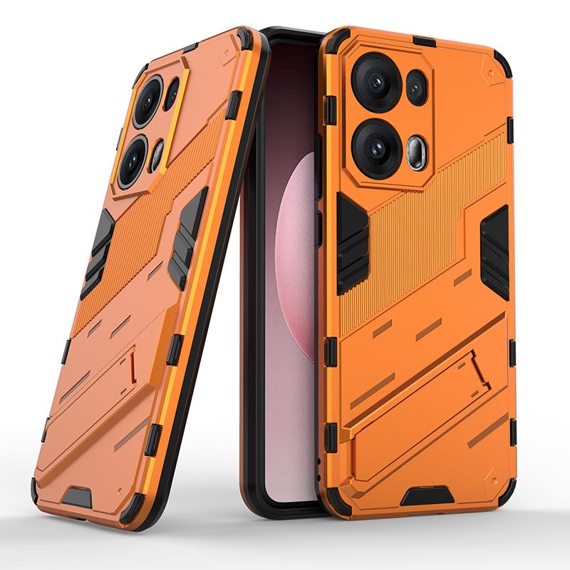Applicable to OPPO Reno13Pro punk mobile phone case Reno12Pro bracket Reno11 anti-drop protective case