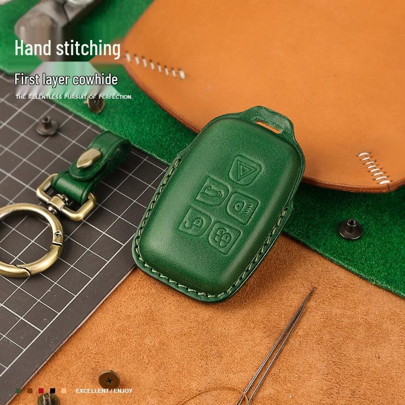 Genuine Leather Key Case for Land Rover Discovery, Sport, Evoque, and Jaguar 2020