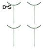 Plant Support Stakes Stackable Half Round Plant Stakes Easy Assembly Stake Trellis Plant Cages for Indoor Outdoor Tomato Monstera Hydrangea Climbing