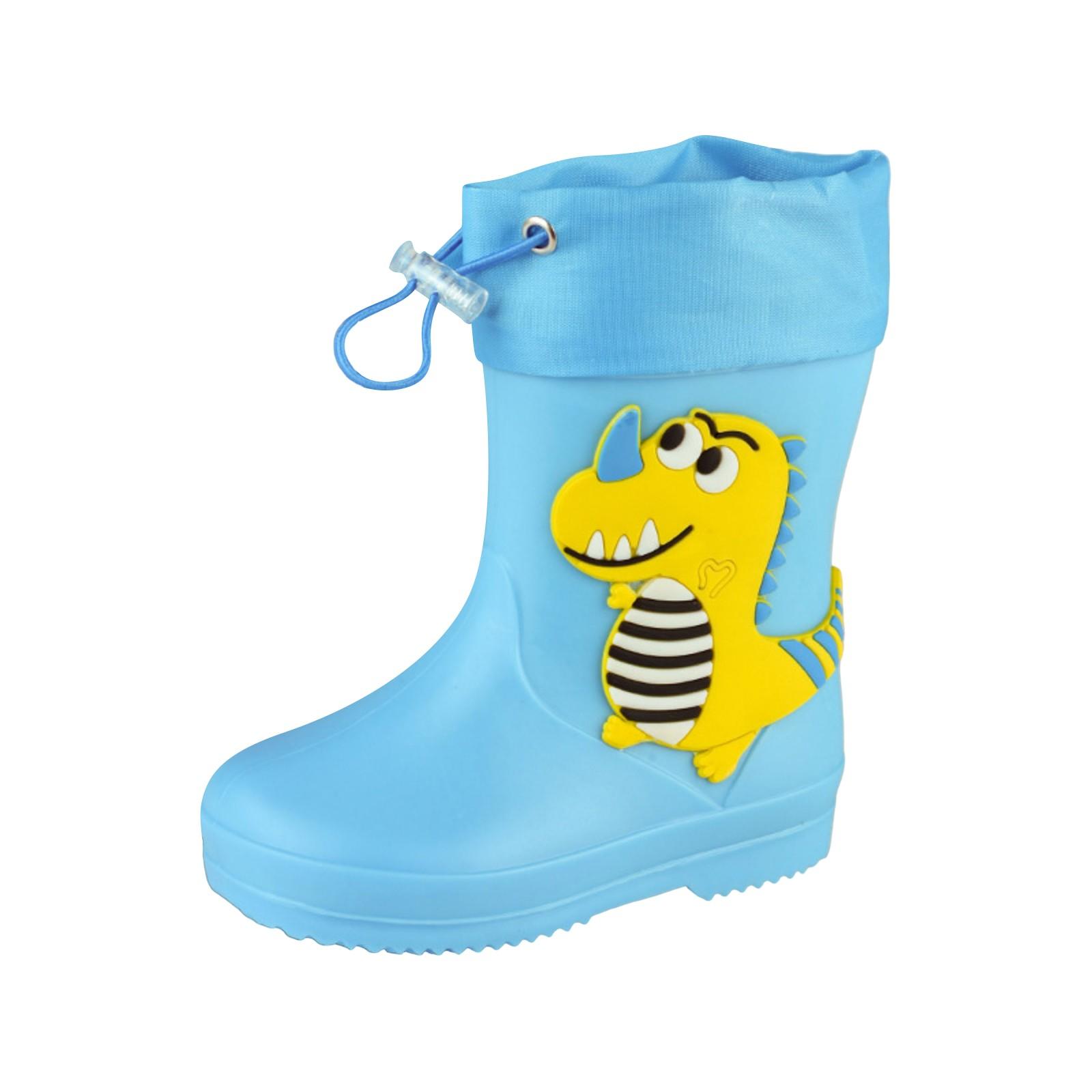 

Сапоги, детские непромокаемые резиновые сапоги половинной высоты на подкладке, дождевые ботинки с завязками, нескользящие дождевые сапоги с героями мультфильмов, легкие уличные сапоги 22 синий