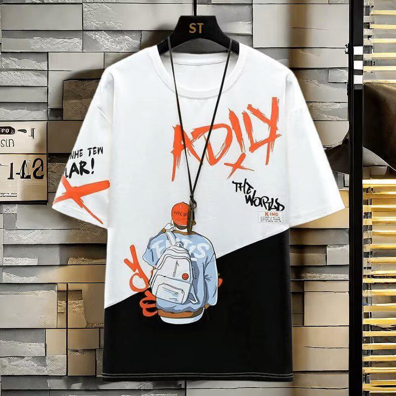 Summer Junior Boys' Two-Piece Sports Set: Crew Neck Short Sleeve & Five-Point Shorts