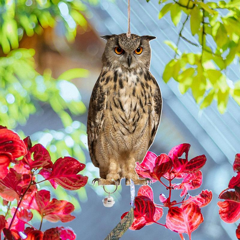 Bird Repel Scarecrow Durable Owl Scarer Pendant Bird Repellent Bell Pastoral Orchard Scarer Pendant Outdoor Garden Decoration