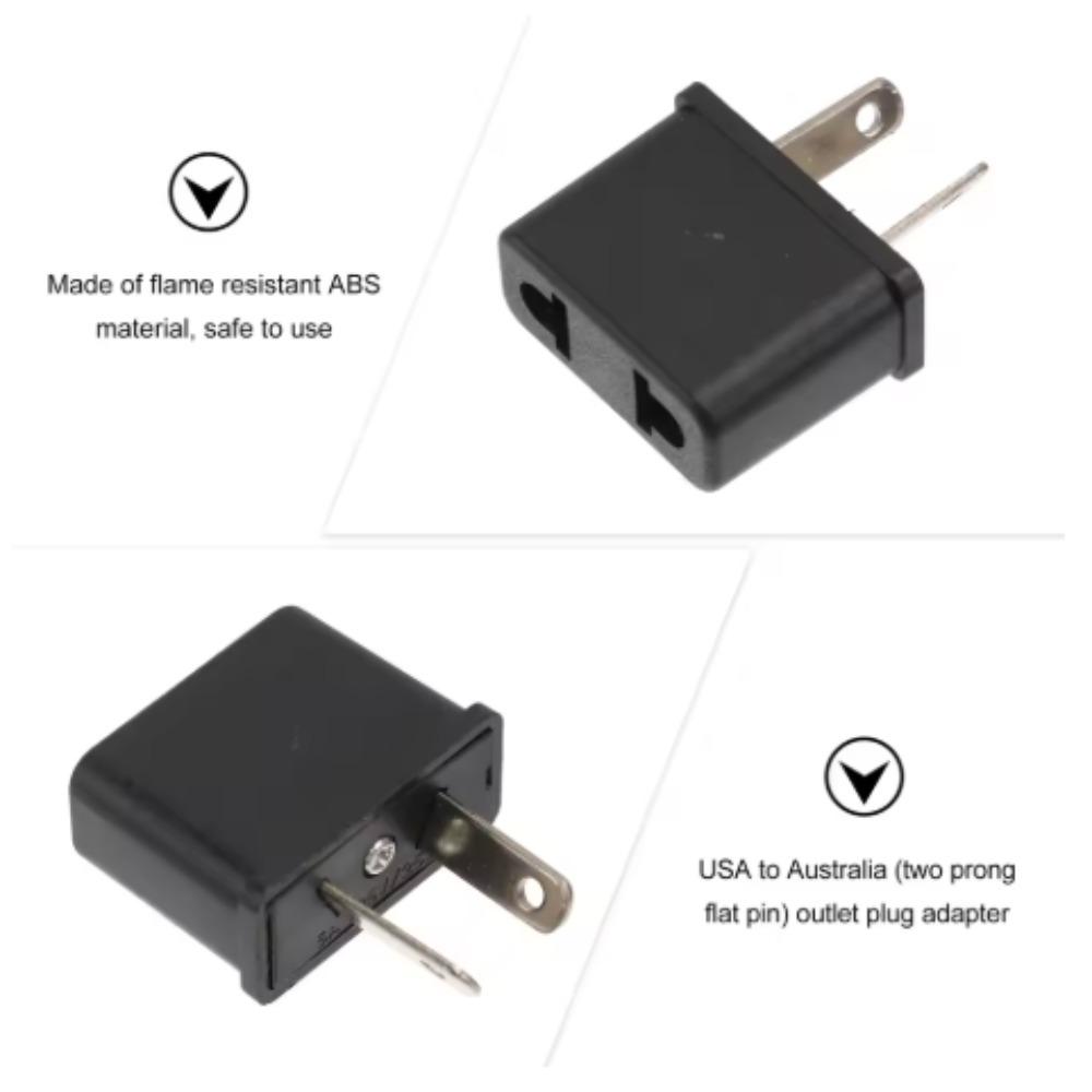 EU To US/AU Plug Adapter - European Schuko Travel Power Converter with CE Certification for Type A/C/F Sockets