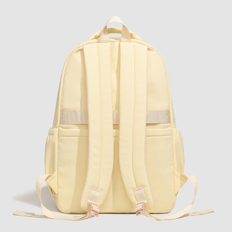 Einfarbiger Cartoon-Rucksack für Damen, große Kapazität, Schultasche für Studenten