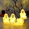 Halloween White Ghost LED Night Light - Spooky Table/Hanging Decor