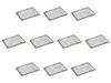 Set of 10 Bizen Shino Long Square Plates X 13 X Yakimono Plates Setomonohonpo 7.0 [20.5 1.8 Cm]