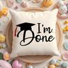 Graduation Season Motivational Slogan Cushion Cover Plush Fabric Soft Double-Sided Printed Sofa Warm Winter Home Pillow Case