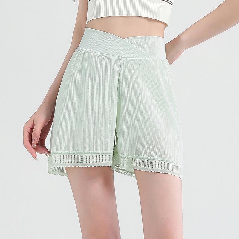 Korean Fashion Ice Silk Low-Waist Maternity Shorts - Spring 2026 L