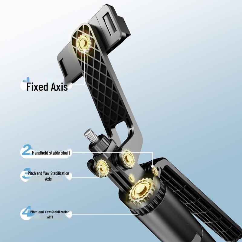 1.8m Four-Axis Mobile Selfie Stick Tripod with Floor Stand & Fill Light for Live Streaming & Photography