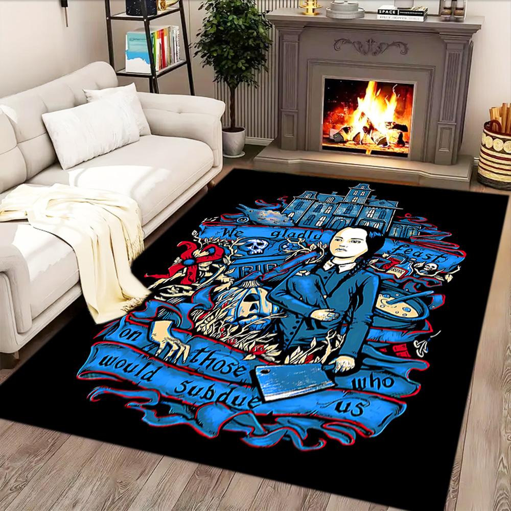Dark Gothic Portrait rug for living rooms, bedrooms, home décor, and as gifts.