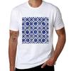 Blue And White Portuguese Tile Tshirt Casual Everyday Short Sleeve Tshirt