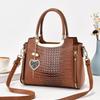 New Fashion Crocodile Pattern Women's Handbag Simple Elegant Personality Shoulder Crossbody Bag