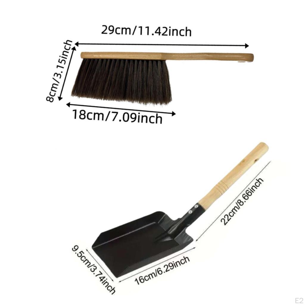 Fireplace Spade and Brush Set Accessories Professional Easy to Use Multifunctional Practical