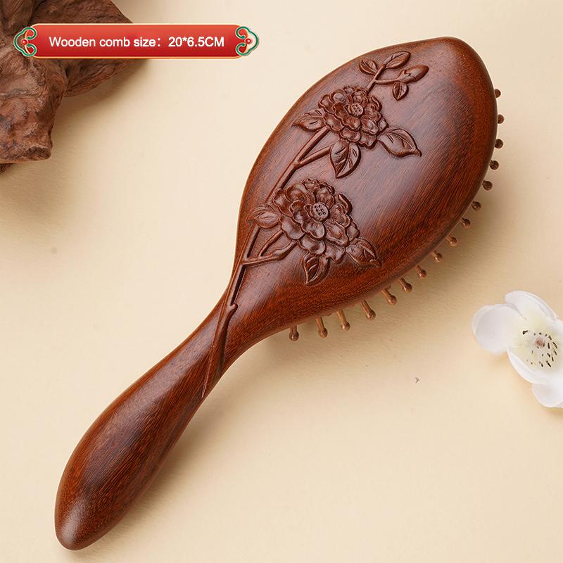 

Hair Care Animal Shape Air Bag Sandalwood Comb Portable Anti Static Massage Comb Relieve Scalp Air Cushion Comb Gift