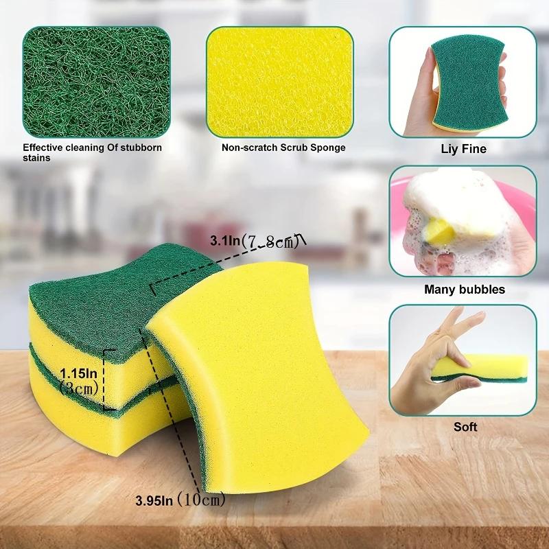 Dual Sided Kitchen Cleaning Sponges Scratch-Free Scrubbing Pad for Utensils Kitchen Floors Furniture Halloween Christmas Gift