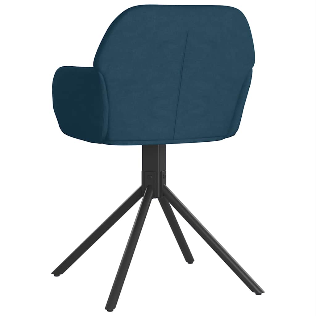 Dining Room Chairs 2 pcs Swivel Blue Velvet