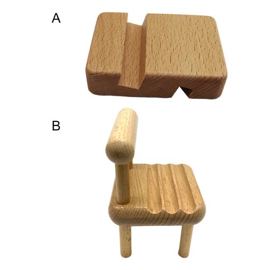 Mobile Phone Holder Multifunctional Anti-slip Steady Universal Wooden Smartphone Support Portable Beech Wood