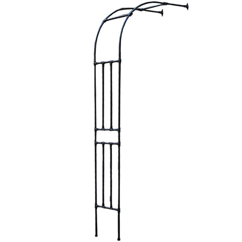 Half Arch Rose Trellis: Curved Iron Flower Stand for Garden or Balcony