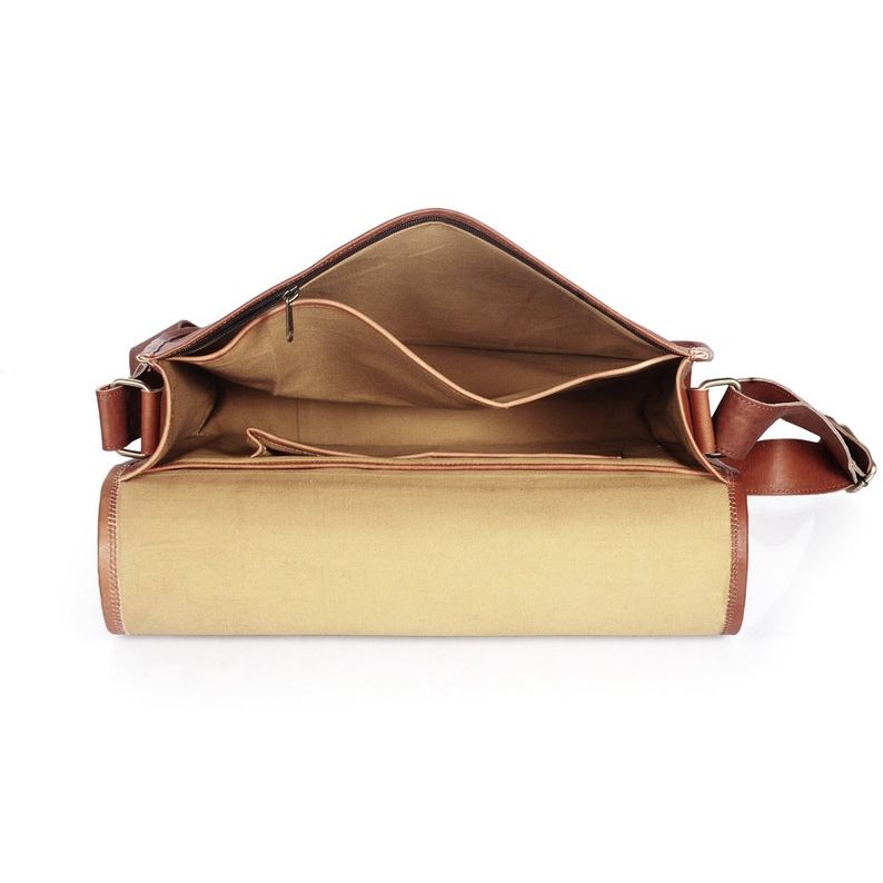 Leather Laptop Bag | Handmade Goat Leather Messenger Satchel | Vintage Crossbody Office Bag for Men & Women | Leather Briefcase