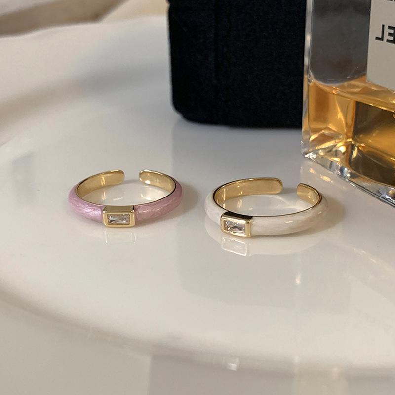 Zircon Drip Oil Open Ring: Elegant, Versatile, and Fashionable for Women