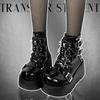 Fashion New Gothic Style Platform Vampire Cosplay Women Mid-calf Boots 2024 Winter Wedges Comfy Women Motorcycle Boots Shoes