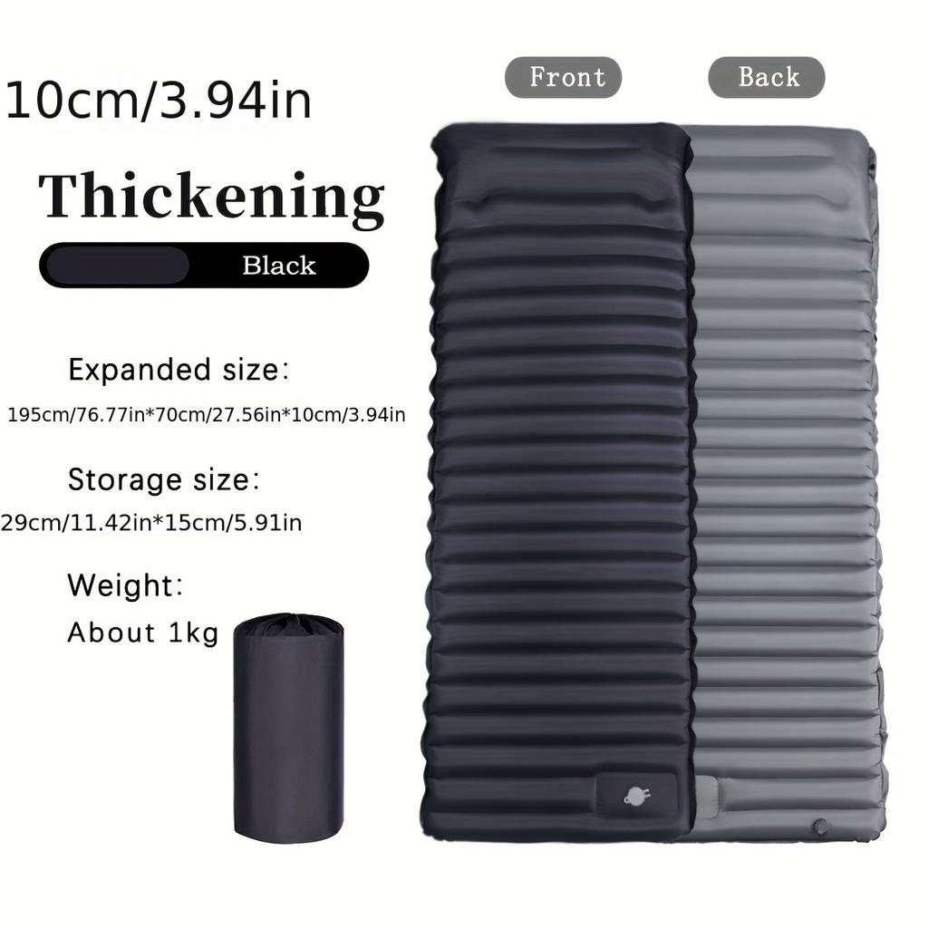 New 10Cm Thick Sleeping Mat, Ultra Light Self Inflating Air Cushion, Splicing Bed, Beach Picnic Mat, Camping Tent Air Cushion