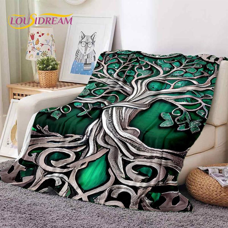 Tree of Life Nature Viking Yggdrasil Norse Soft Flannel Blankets,Throw Blanket Comfortable Blanket for Picnic Beds Home Bedroom