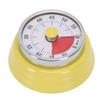 Vintage Kitchen Timer Stainless Steel 60 Minute Countdown Visual Timer with Sound Reminder for Cooking Work Study Yellow