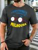 Retro Animated Milhouse Slogan Face Art Print Unisexs Light Cotton Short Sleeve Loose Fit Nostalgic Cartoon Casual Daily T Shirt