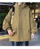 Herren Lammwolle Kapuzenjacke: Beidseitig, Samt gefüttert, Lässige lockere Passform für Herbst/Winter