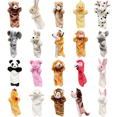 Cartoon Animal Hand Puppets Role Play Toy Cartoon Animal Shape Soft Plush Hand Puppet for Storytelling