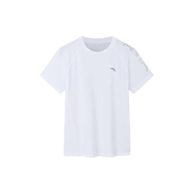 Training Series Letter Logo Print Lightweight Moisture-Wicking Breathable Short Sleeve Raglan T-Shirt Women Tops Snow-White 962427103-5