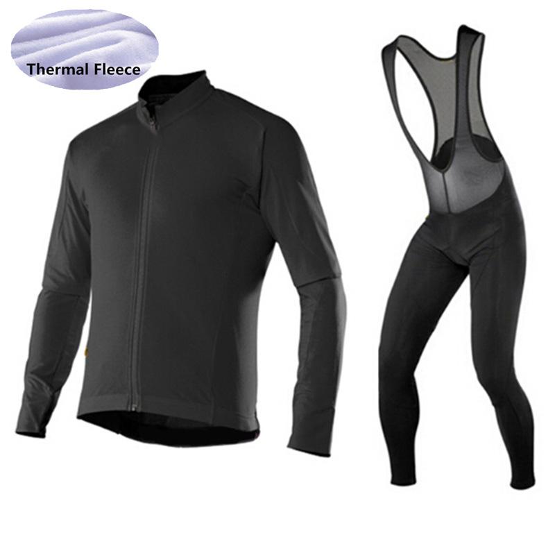 2026 Winter Fleece Warm Cycling Suit Set Thermal Fleece Team Ropa Ciclismo Warm Cycling Clothes Men Jersey Suit Outdoor Riding Bike MTB Bib Pants Set