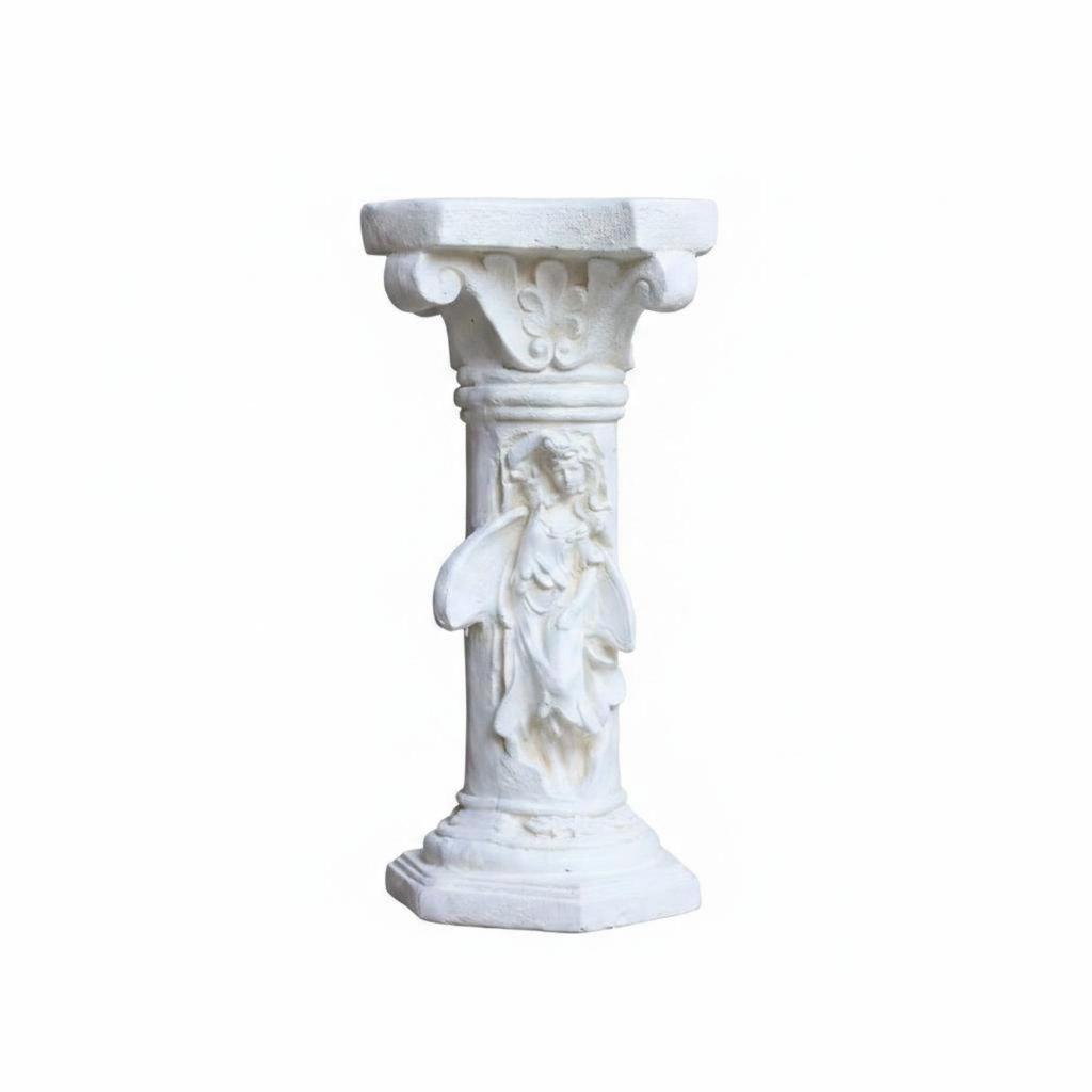 Outdoor Column Elegant Roman Style Resin Pedestal Plant Stand Weather Proof for