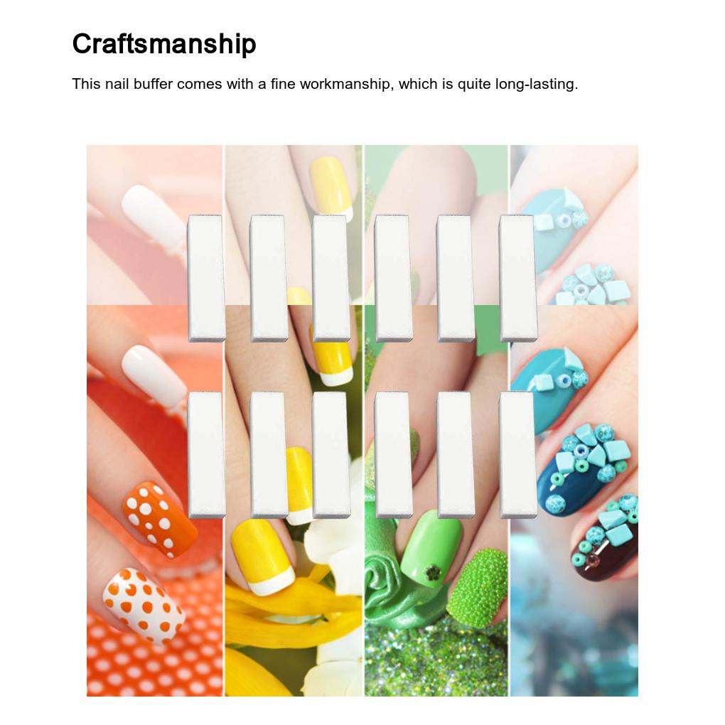 12X Nail Buffer Buffering Block Sanding Brick High Elasticity Compact Size Practical Safety Nails File Professional