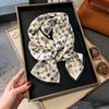 Satin high-end tied hair long silk scarf headband elegant and simple versatile hair band headband streamer hair accessories women's tied bag