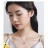 Collana Zircone da Donna a Forma di Cuore Pieno di Diamanti Catena Corta da Girocollo Minimalista Temperamento Rete Rossa INS Ciondolo Amore da Donna