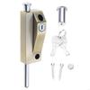 Aluminum Alloy Framed Door Lock Thickened Vertical Barrel Bolt Latches Antitheft Glass Door Lock for Home Commercial