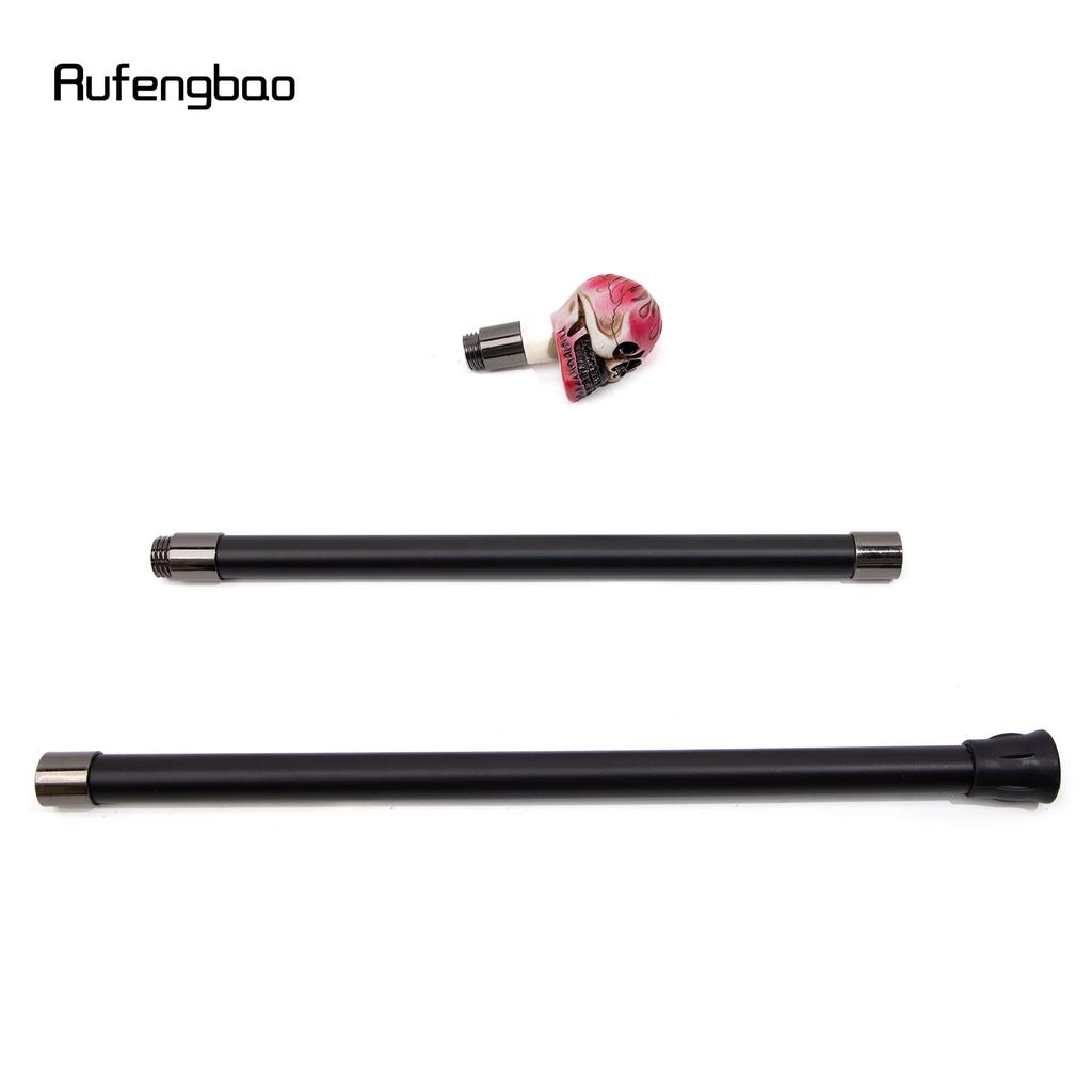 Pink White Resin Skull Head Walking Cane Fashion Decorative Steel Walking Stick Gentleman Elegant Cosplay Cane Knob Crosier 94cm