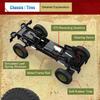2.4GHz RC Car, 4WD All Terrain Off Road Remote Control Vehicle, Rechargeable Remote Control Crawler Green