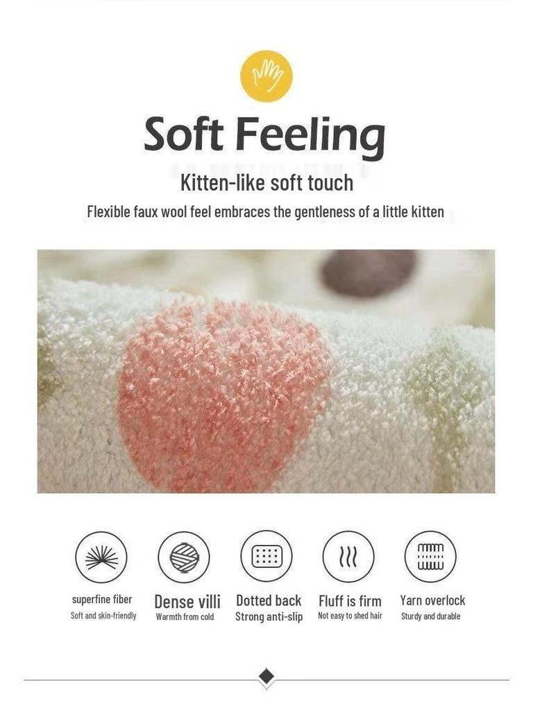 Cute Cartoon Non-Slip Bathroom Floor Mat & Toilet Door Foot Pad