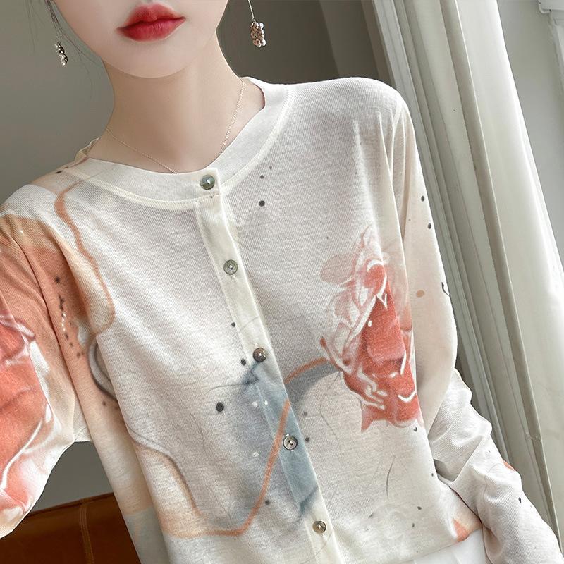 

Творческий осенний женский стиль, частная одежда, женский кардиган, тонкий круглый вырез, обычный свитер, женский трикотаж XL