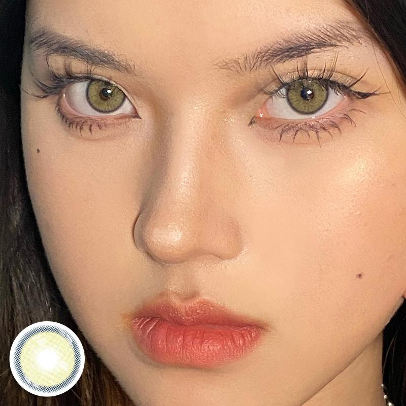 Freshlady Brown and Green Collection 14.0mm Colored Contact Lenses 1 Year Disposable for Daily Wear