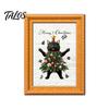 Holiday Kitchen Accessories Christmas Ghost/Dog/Cat Fridge Magnets, Retro Wooden Photo Frame Refrigerator Magnet, Strong Magnetic Creative Party