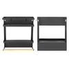 Household MultiFunctional Folding Magnet Refrigerator Rack Hanging Storage Rack (Black)