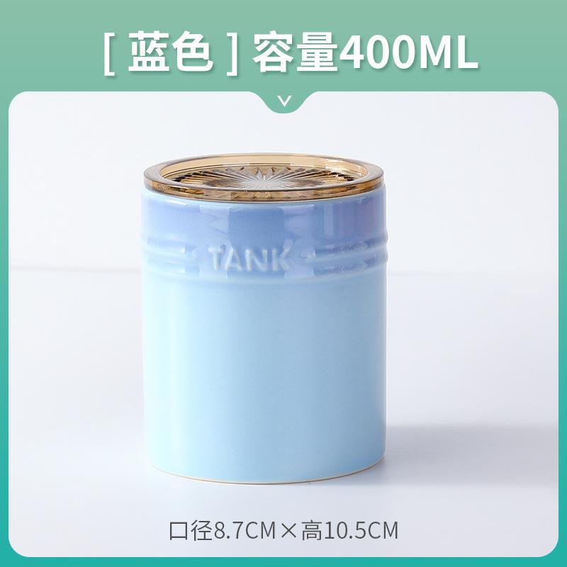 Colorful Ceramic Storage Tank Creative Household Kitchen Grains Coffee Flower Tea Candy With Lid Storage Box Sealed Jar
