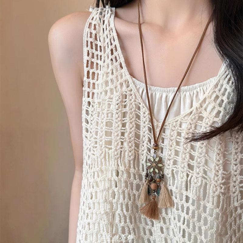 Premium Sense Original Homemade, Korean Version Ins Ocean Patrick Star Long Necklace Niche Retro Adjustable Sweater Chain