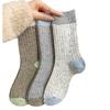 Herbst- und Winter Dicke Garnsocken für Kinder, Farbblock-Punktgarn Kaschmir Verdickt Warme Wolle Mittelwaden-Frotteesocken