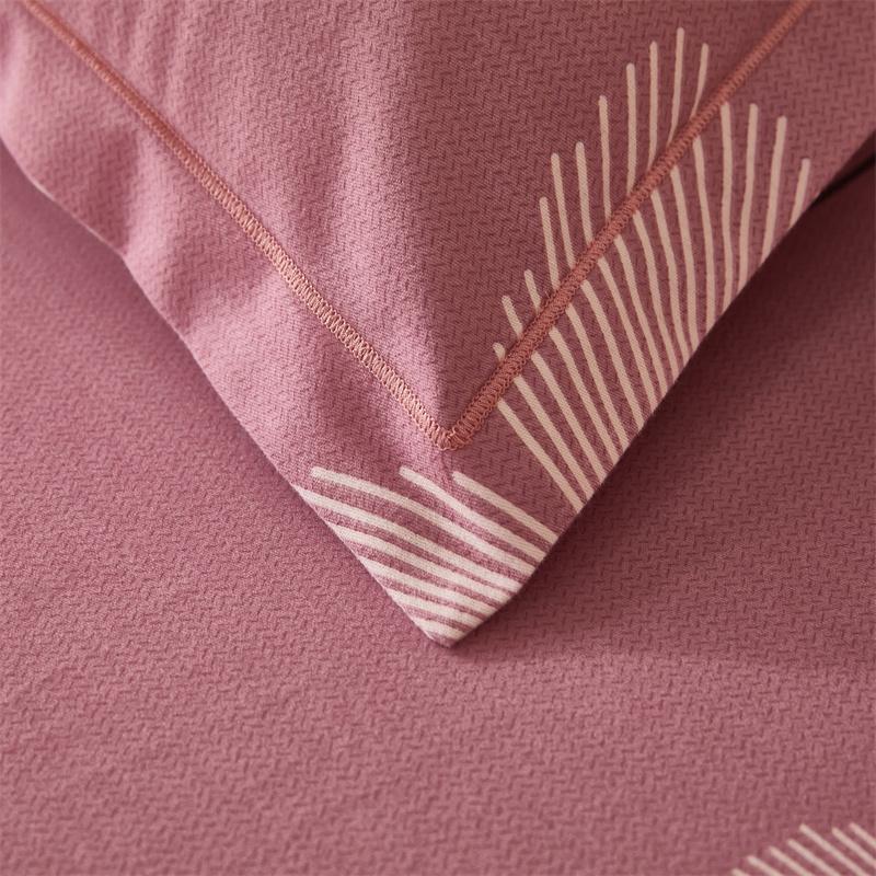 White Flower Printed Bed Sheet Set Simple Pink Cotton bedspread Thickened Bedding Set Luxury Soft Flat Sheet with Pillowcases