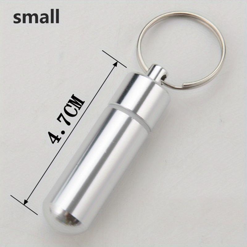 

Aluminum Pill Box Case Bottle Cache Drug Holder for Traveling Camping Container Keychain Medicine Box Health Care